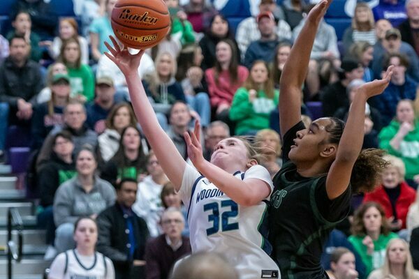 Senior Brooke Beresford puts up a shot against Emerald Ridge. Photos by Colleen Colley.