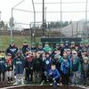 The 2023 Woodinville Falcons baseball Little League Camp included over two dozen little leaguers and WHS players and coaching staff. Photo by Lisa Vandall.